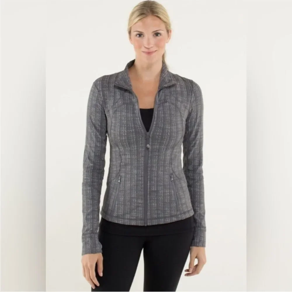 Lululemon Forme Jacket in Grey Ziggy Wee October Angel Wing